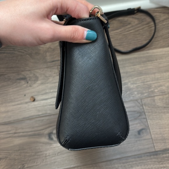 KATE SPADE Black Leather Flap Crossbody Handbag Satchel Newbury Lane Brynlee - Picture 11 of 11